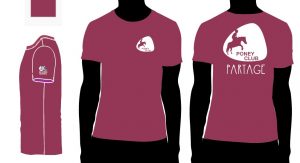t-shirt rose mixte du poney club à Buthiers